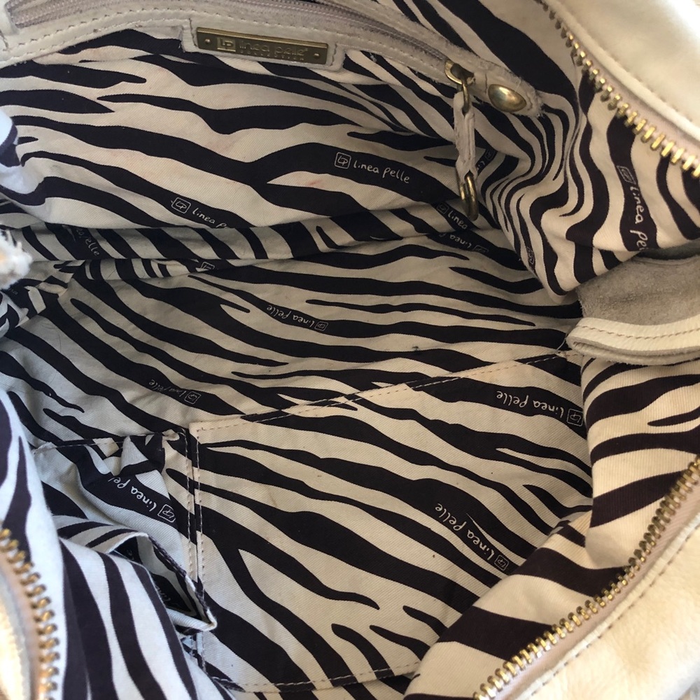 Linea Pelle cream designer soft leather bag - Picture 7 of 12